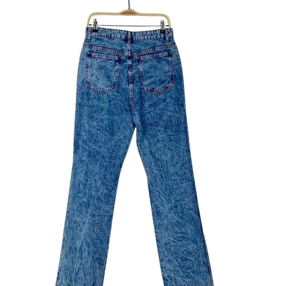 KHAITE Acid Wash Blue Straight-Leg Jeans - Picture 2 of 4